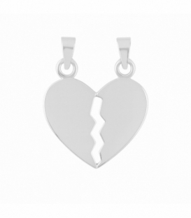 Colgante Plata Corazon Partido 21mm