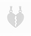 Colgante Plata Corazon Partido 21mm