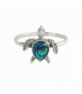 Anillo Plata Tortuga Abalon