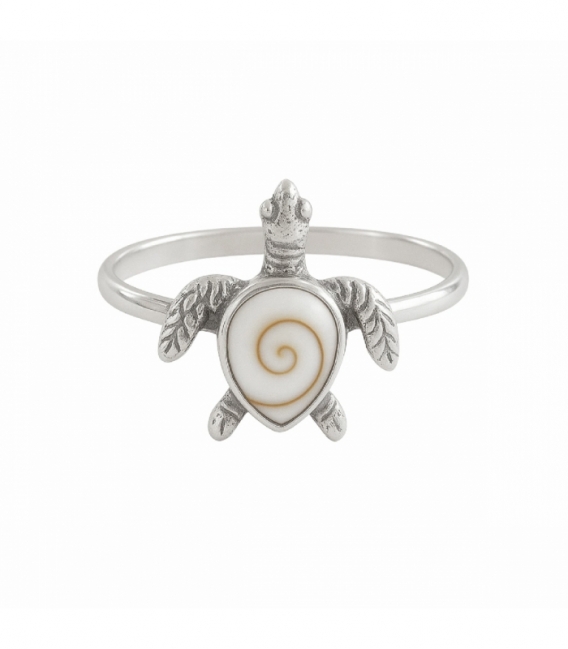 Anillo Plata Tortuga Ojo de Shiva