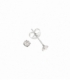 Pendiente Plata Brillante Engarzado Redondo Precio par