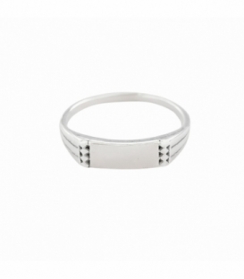 Anillo Plata Sello Labrado