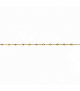 Pulsera Plata Bolitas 15,5+3cm Bañada