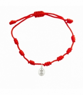 Pulsera Hilo Rojo 7 Nudos Cruz Caravaca