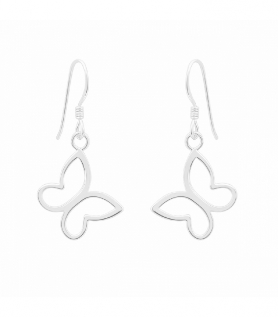 Pendiente Plata Mariposa 11mm Precio Par