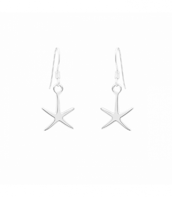 Pendiente Plata Estrella de Mar 8mm Precio Par