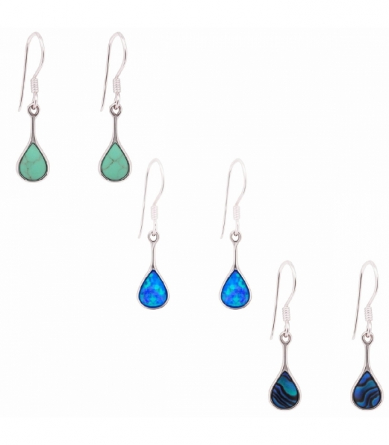 Boucle d'oreille Argent Goutte 15mm Prix Paire