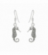 Boucle d'oreille Argent Hippocampe 20mm Prix Paire