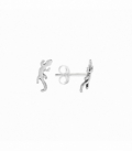 Boucles d'oreilles Argent Lézard 10mm. Prix Paire