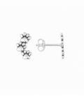 Pendiente Plata Tres Huellas Perro 12mm Precio Par