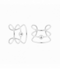 Cartilago Plata Tres Lineas Bolita Precio Par