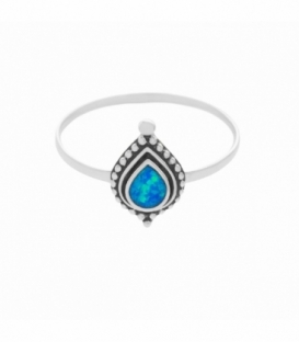 Anillo Plata Opalo Azul