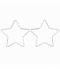Pendiente Plata Estrella 30mm. Precio Par