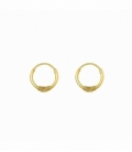 Créoles Argent Bali 10 X 1.2mm Plaqué Or. Prix Paire