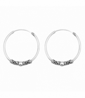 Aro Bali Plata 20 X 1.2mm Precio Par