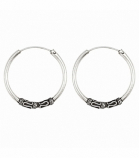 Aro Plata Labrado 25 X 2mm Precio Par