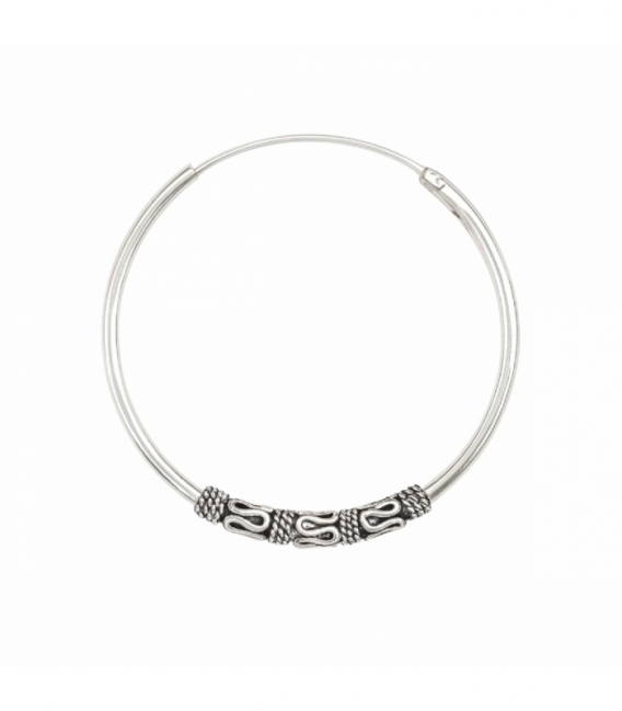 Aro Plata Labrado 30 X 1.5mm Precio Par