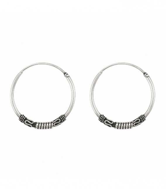 Aro Bali Plata 18 X 1.2mm Precio Par