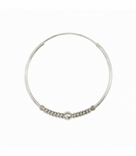 Aro Bali Plata 40 X 1.5mm. Precio Par
