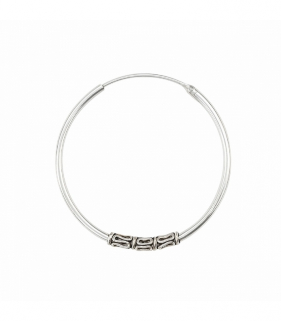 Aro Plata Labrado 35 X 1.5mm Precio Par