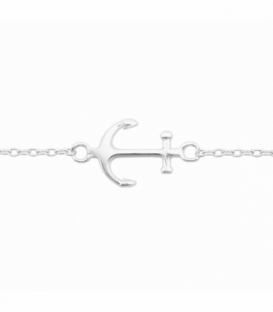 Pulsera Plata Ancla 16+3cm
