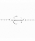 Pulsera Plata Ancla 16+3cm