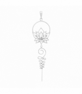 Pendentif Argent Spirituel Unalome 60mm