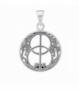Colgante Plata Vesica Piscis Ø20mm