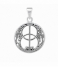 Colgante Plata Vesica Piscis Ø20mm