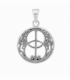 Colgante Plata Vesica Piscis Ø20mm