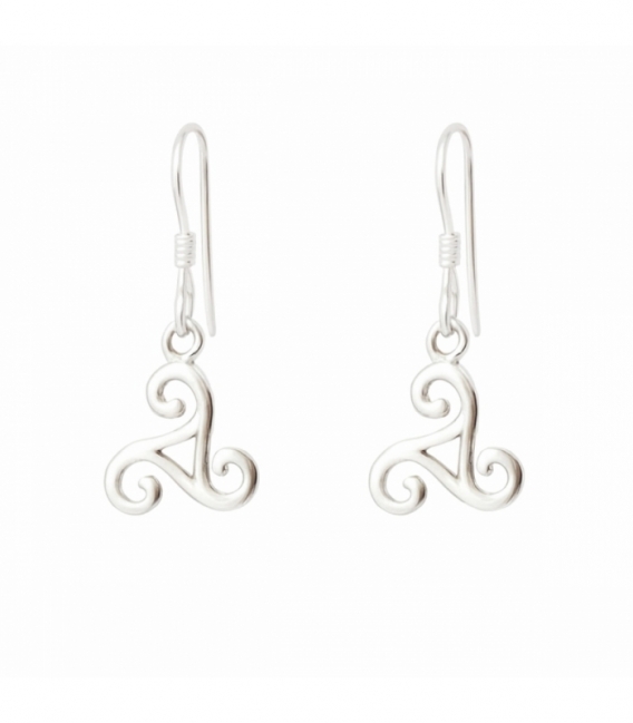 Pendiente Plata Trisquel 12mm Precio Par