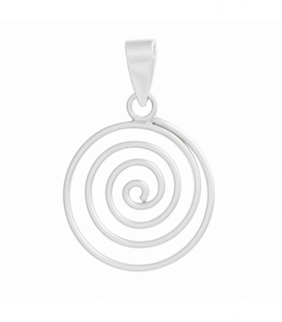 Colgante Plata Espiral Ø17mm