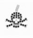 Colgante Plata Calavera Brillante