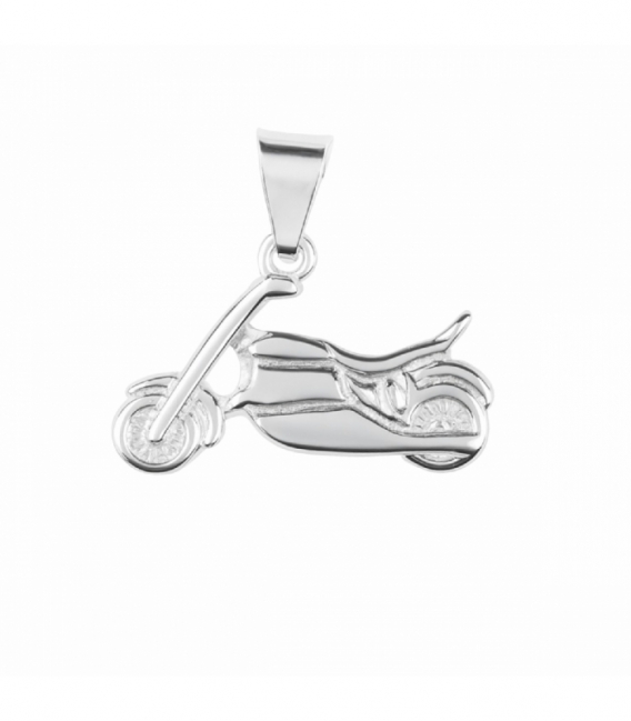 Colgante Plata Moto 1,30cm Rodiada