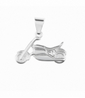 Colgante Plata Moto 1,30cm Rodiada