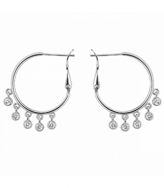 Aro Plata Rodiada 20mm Circonitas