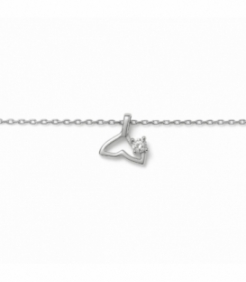 Pulsera Plata Cola Ballena 16+3cm
