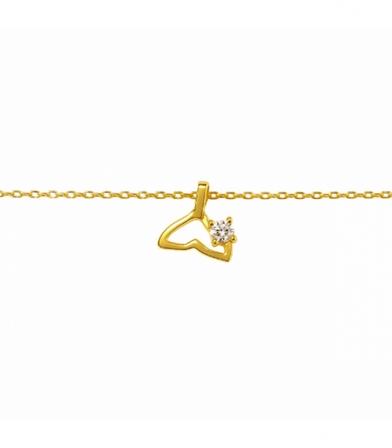 Bracelet Argent Queue de Baleine 16+3cm Recouvert