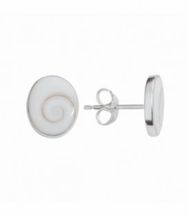 Pendiente Plata Ojo Shiva 8 X 10mm. Precio Par
