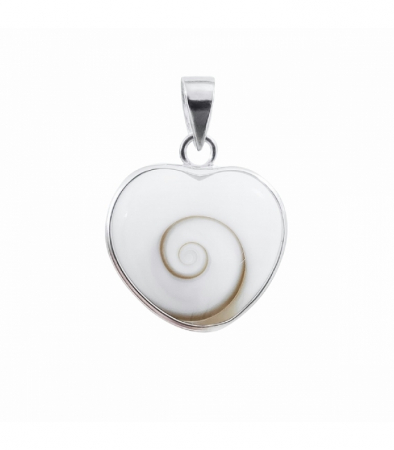 Colgante Plata Ojo Shiva Corazon 18mm