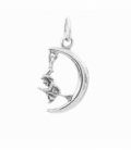 Pendentif Argent Lune Sorcière 19 X 12mm