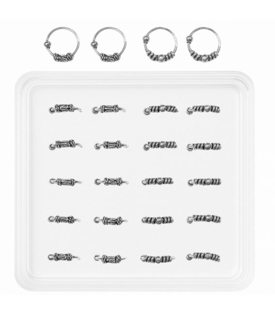 Nariz Plata Aro Labrado 8mm
