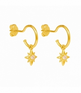 Aro Plata con Estrella Bañado Precio Par