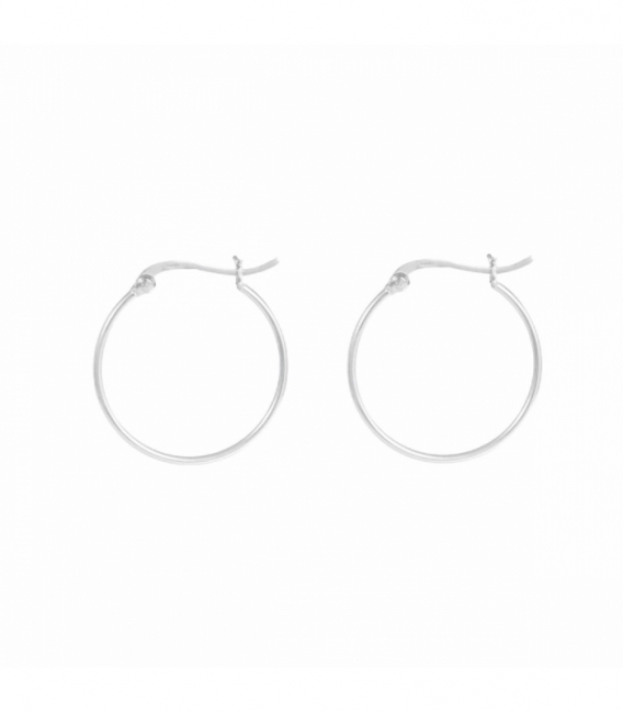 Boucles d'oreilles Argent Lisse 1.2mm Prix Paire
