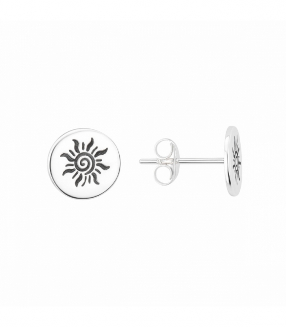 Pendiente Plata Sol Ø8mm Precio Par