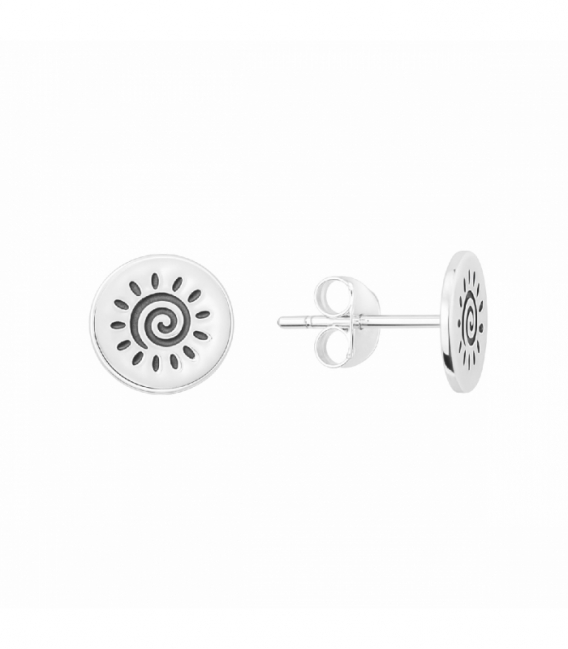 Pendiente Plata Sol Ø8mm Precio Par
