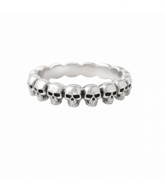 Anillo Plata Calaveras