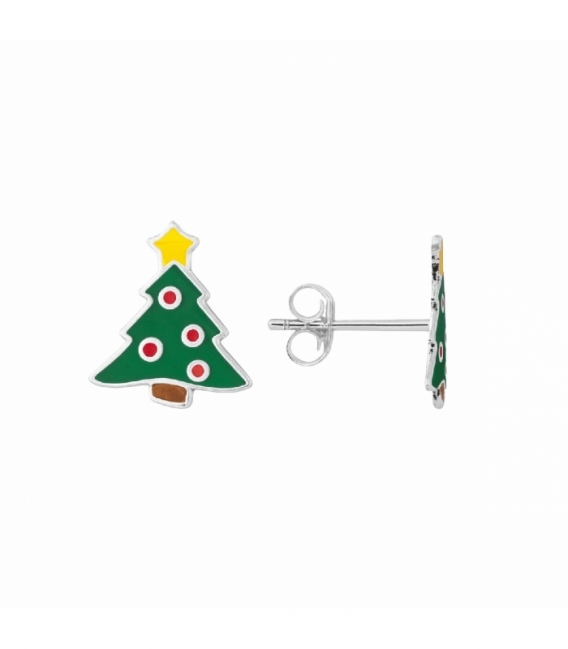 Pendiente Plata Arbol Navidad 10mm Precio Par