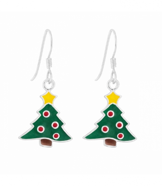Pendiente Plata Arbol Navidad 15mm Precio Par