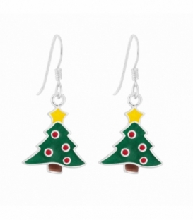 Pendiente Plata Arbol Navidad 15mm Precio Par